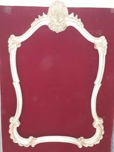 Frame For Paintings Mirrors Beige And Gold Wooden Carved Style Baroque 85x56