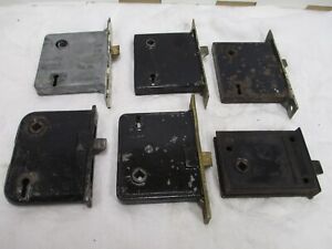 Antique Vintage Lot 4 Working Mortise Locks 2 For Parts No Keys