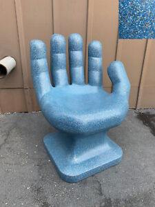 Faux Granite Multicolor Blue Right Hand Shaped Chair 32 Retro 70 S New