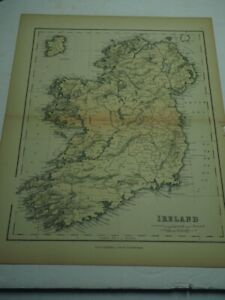 Antique Map Ireland W R Chambers