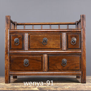 15 2 Inches Old Chinese African Rosewood Tea Cabinet 0032