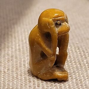 Vintage Netsuke Ojime Bead Hand Carved Monkey