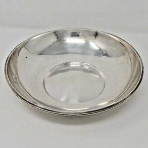 Vintage Sterling Silver 9 Inch Bowl Streamlined Minimalist Design