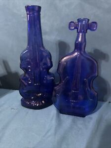 Cobalt Blue Vases Vintage Cello