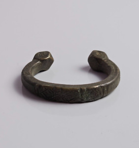 Rare Ancient Viking Bracelet Bronze Snake Artifact Authentic Antique