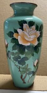 Japanese Cloisonne Vase Silver Wire Antique Vintage Best Offer 
