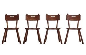 Vintage Set Of 4 Cushman Colonial Herman Devries Maple Chairs