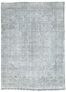 Antique Muted Floral Style Overdyed 6 7x9 Distressed Vintage Oriental Rug Carpet