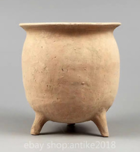 7 6 Old Chinese Ancient Neolithic Majiayao Culture Red Pottery 3 Leg Round Ding