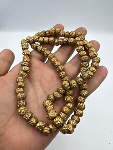 Ancient Near Easter Gold Gilded Silver 100 Pc Beads Necklace In Good Condition