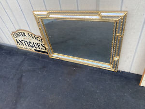 65181 Ethan Allen Decorator Mirror Gold Made In Italy