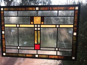 Prairie Craftsman Style Stained Glass Window