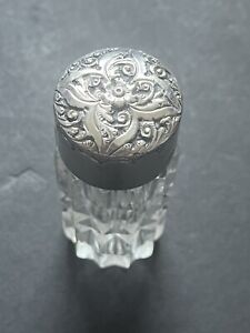 Vintage Bachrach Freedman Sterling Silver Crystal Perfume Jar Free Shipping