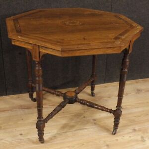 Octagonal Table Inlaid Wood Living Room Furniture Coffee Table From The 20s 900