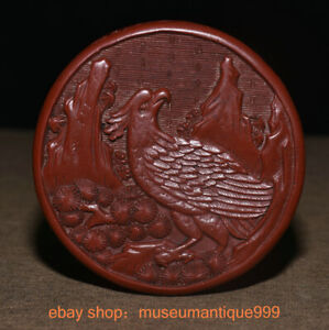 4 Ancient Chinese Wood Lacquerwork Flower Bird Jewel Casket Jewellery Box