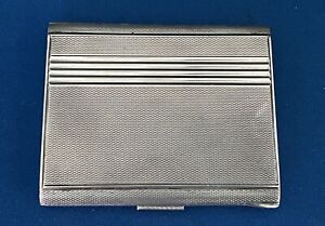 Sterling Silver 925 Art Deco Cigarette Case By Jf Thune Knurled Pattern 1920 S