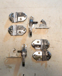 Vintage Cabinet Cupboard Latches Hinges Hinges Chrome 1940s 50s