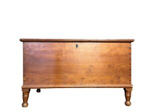 30x16x18 Small Dovetailed Sheraton Blanket Chest Primitive Country Miniature