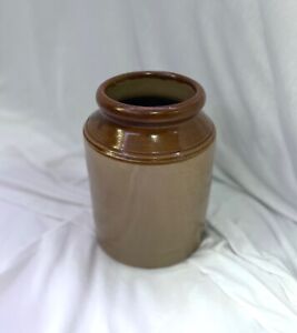 Antique Vintage Stoneware Honey Cookie Jar Crock 8 Tall