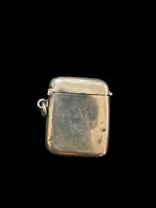Antique Sterling Silver Match Safe Vesta Case