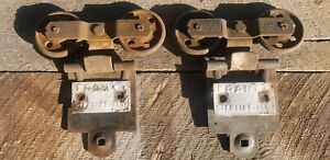 Antique Frantz Sterling Barn Door Rollers Hardware 2 Matching Sets Available