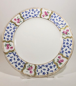 Gorgeous Minton Pink Rose Blue Cornflower 9 Inch Cabinet Luncheon Plate