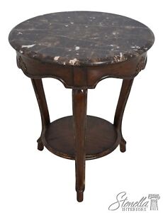 L62899ec Marge Carson Round Marble Top French Lamp Table