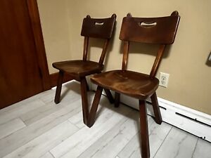 Pair Of Cushman Colonial 4 24 Maple Chairs