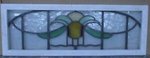 Old English Leaded Stained Glass Window Transom Abstract 37 3 4 X 13 1 2 