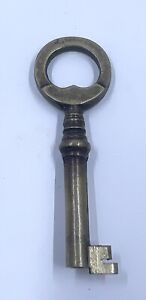 Antique Fancy Ornate Hollow Open Barrel Brass Skeleton Key 2 25 