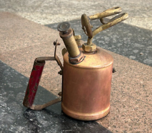 Old Vintage Original Goldsmith 1 Pints Brass Kerosene Blow Torch Lamp Tank Stove