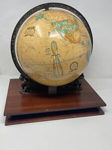 Art Deco Cram S Imperial World Globe Atlas Holding Up 12 World Map Vintage