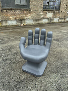 Dark Gray Left Hand Shaped Chair 32 Tall Adult Size 70 S Retro Icarly New