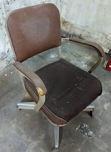 1960 S Vintage Industrial Office Swivel Chair Steel United Chair Co