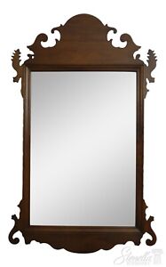 56817ec Stickley Chippendale Mahogany Beveled Glass Mirror