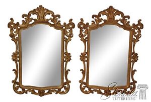 63162ec 63ec Pair French Gold Gilt Large Wall Mirrors