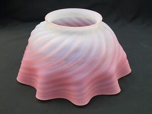 Ruffled Pink Ombre Glass Light Fixture Shade Globe With A 3 3 4 Fitter