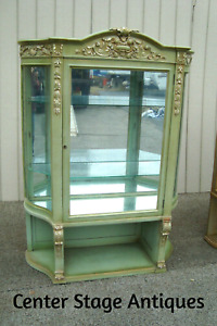 60650 Antique Victorian Solid Oak Curio China Cabinet Quality Fuldner