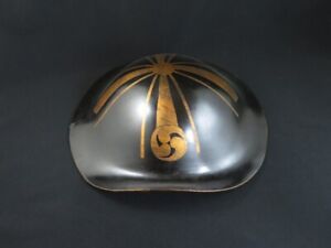 Japanese Jingasa Antique Helmet Hat With Family Mark Mon Crest Japan 47