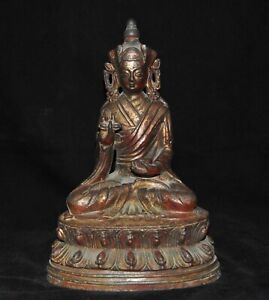 8 8 Old Tibet Temple Bronze Gilt Tara Kwan Yin Guanyin Goddess Buddha Statue