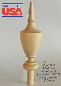 Wood Finial Unfinished For Clock Bed Or Furniture Finial Urn5