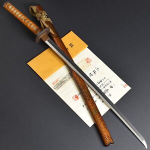 Authentic Nihonto Japanese Long Sword Katana Uda W Nbthk Kicho Paper Antique