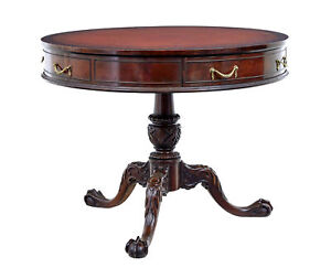 Mid 20th Century American Imperial Mahogany Drum Table