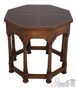 L61761ec Baker Octagonal Oak Walnut Lamp Table