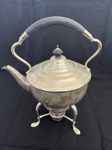 Epns Silver Plate Kettle On Stand Complete With Burner Bakelite Handle Jc Co