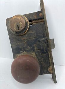 Norwalk Door Brass Knob Hardware Antique Vintage Old Salvaged Reclaimed