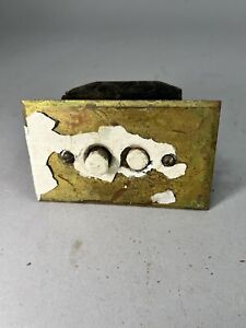 Unbranded Electrical Push Button Light Switch Brass Plate Cover Vintage