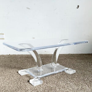 Mid Century Modern Chunky Lucite Coffee Table