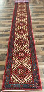 2 5 X22 Handmade Wool Seneh Authentic 500 Kpsi Oriental Geometric Rug Runner