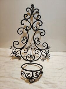 Antique Vintage Wrought Iron Metal Wall Sconce Plant Holder